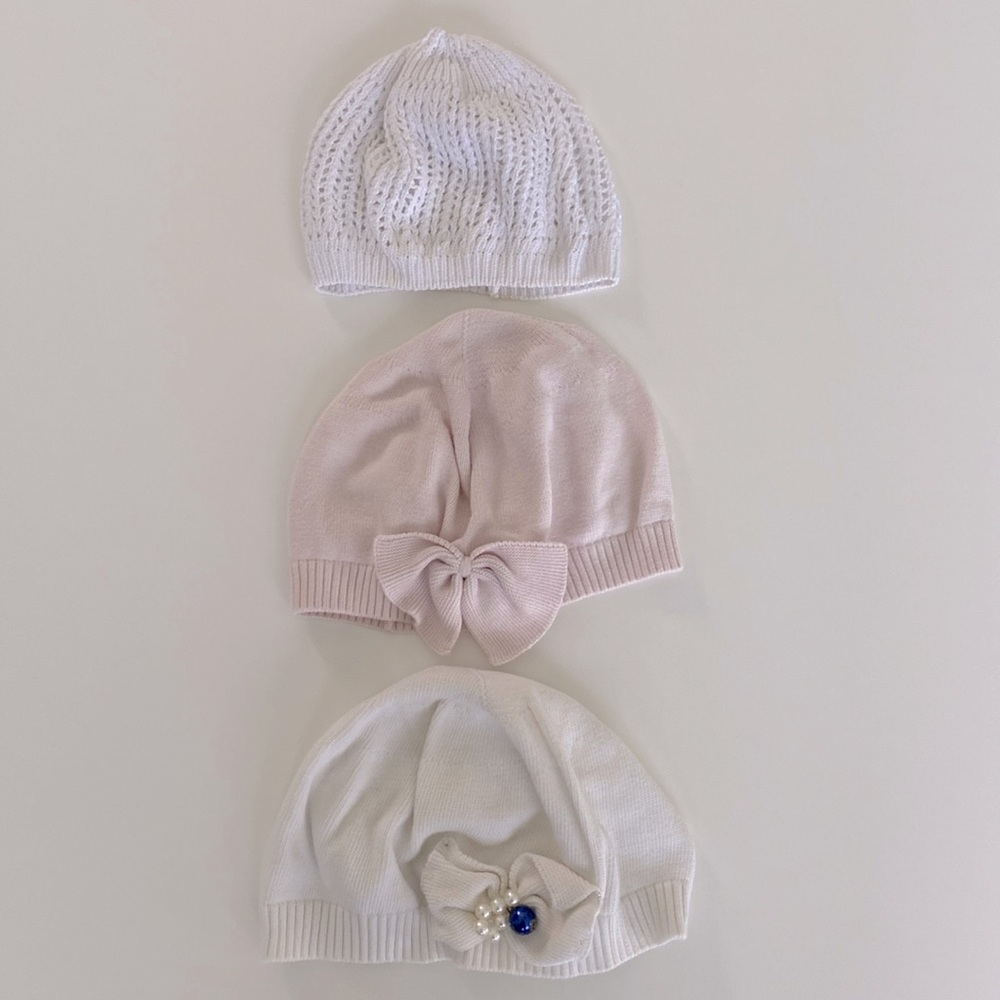 Beanie hats set of three girls